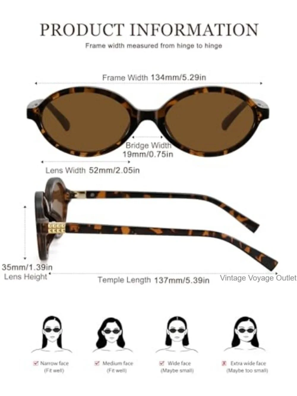Retro Oval Acetate Sunglasses UV400 Protection Women 90s Vintage Shades